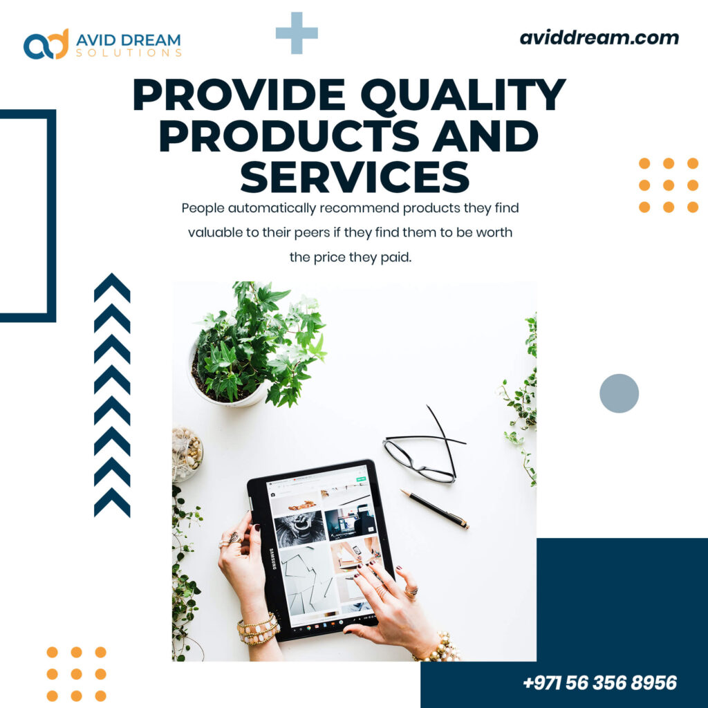 10 Provide quality products and services 1 - Avid Dream Solutions - How to Grow your Business online?